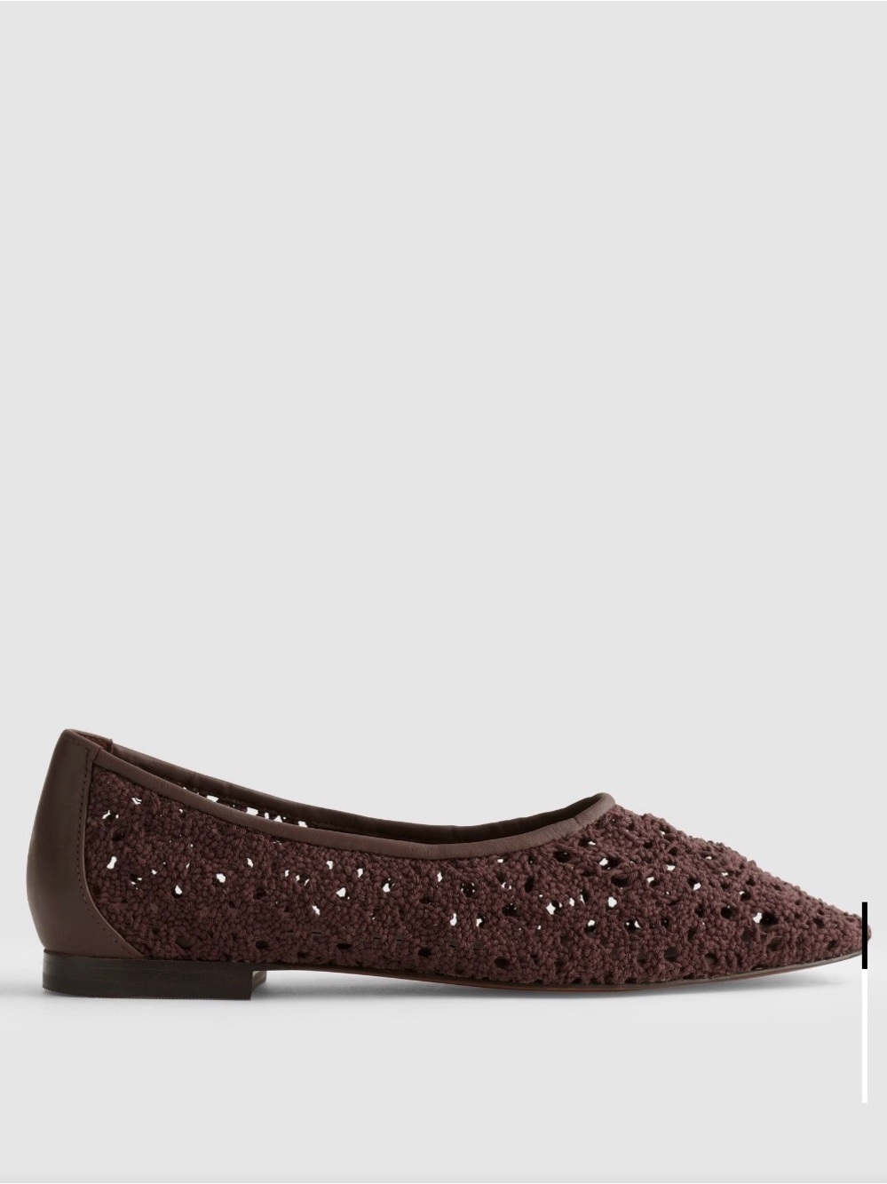 Madewell The Mylie Ballet Flat in Crochet Espresso Bean Size 7.5